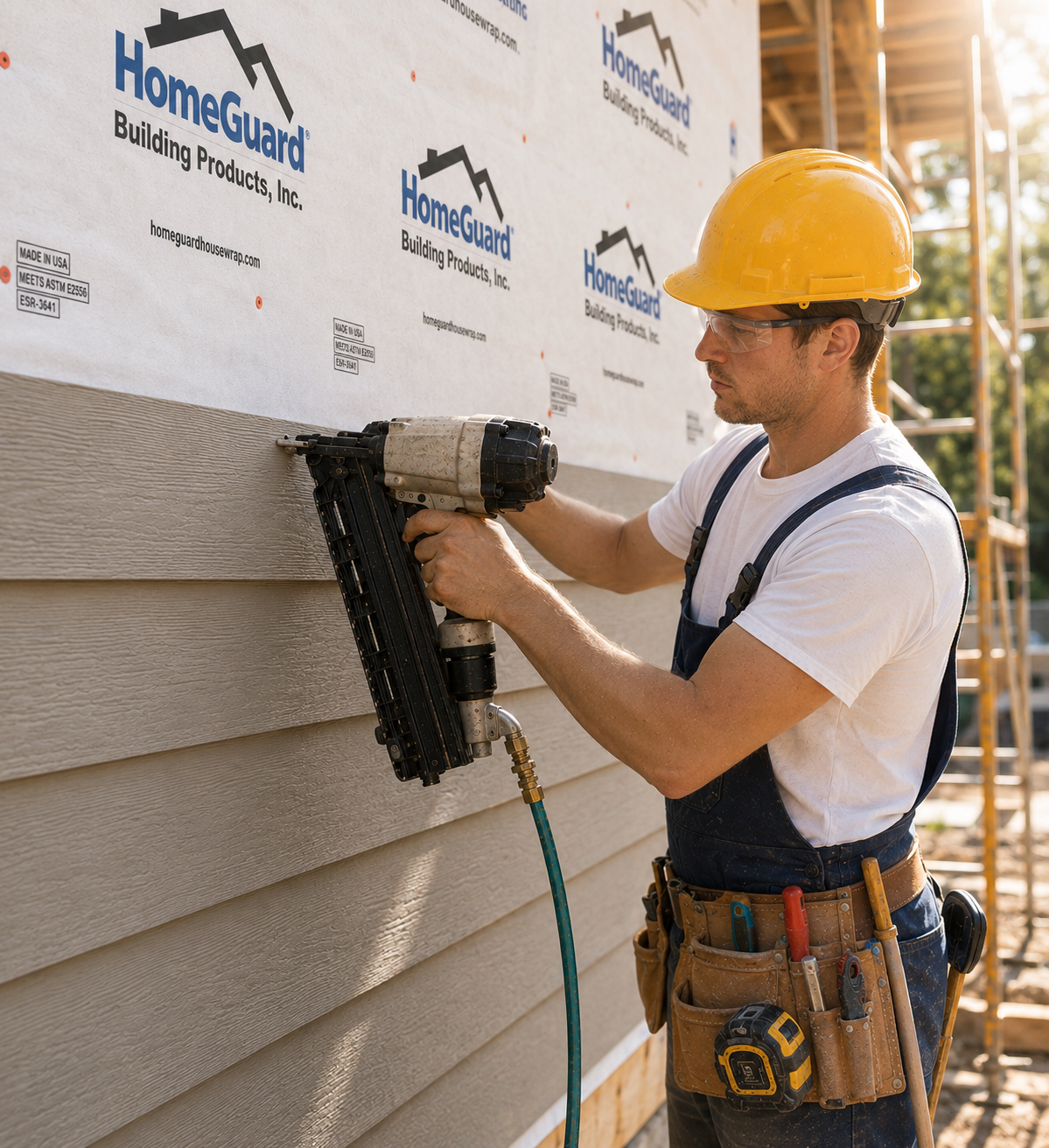 Home exterior with siding